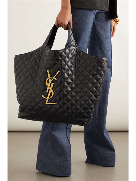 ysl large quilted tote bag.